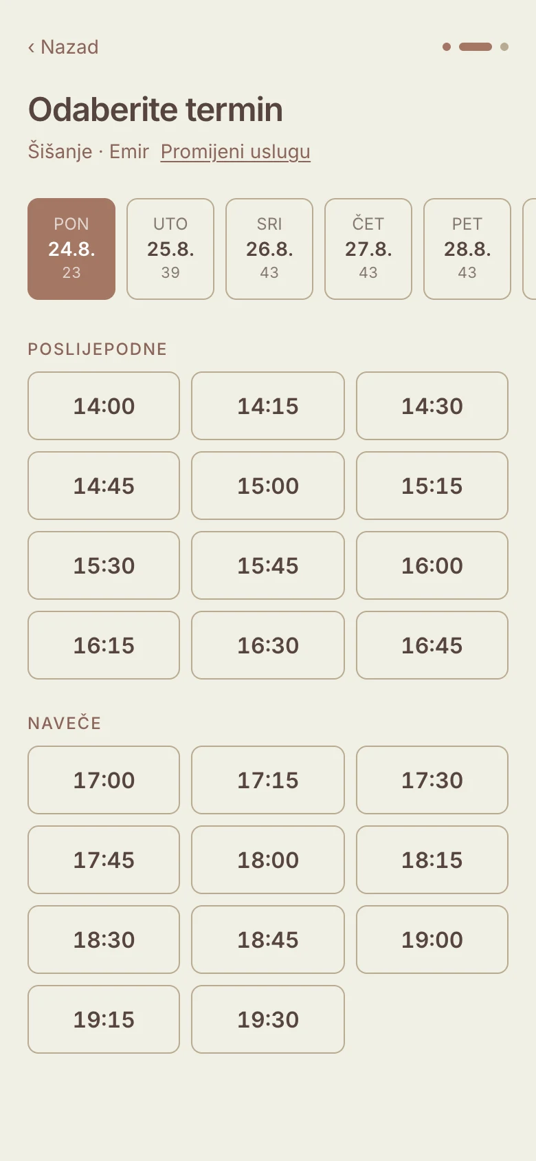 Bira termin koji je zaista slobodan