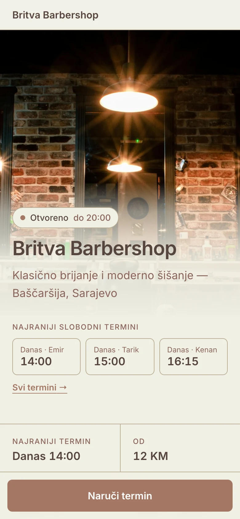 Klijent otvara vašu stranicu